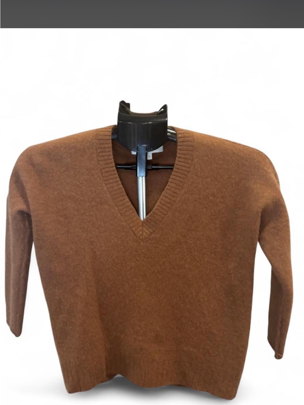 NakedCashmere Women's V-Neck Sweater in Chestnut Brown